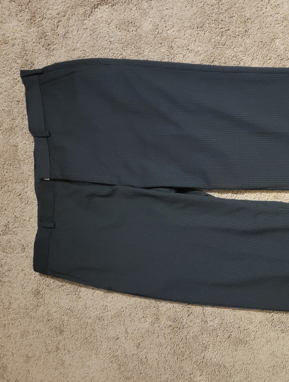 Men's Dark Charcoal Pinstripped Dress Pants 36x32